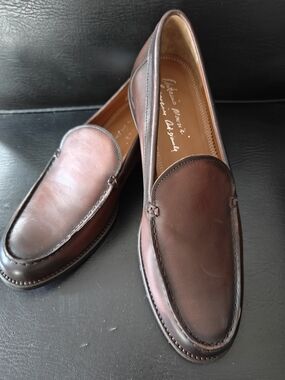 Antonio Maurizi Men's Brown Itslian Leather Slip-On Loafers